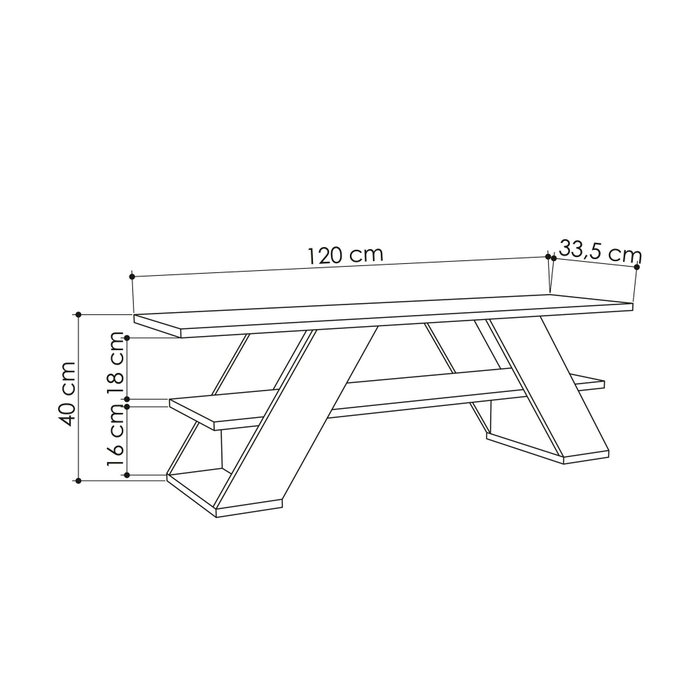 Hanah Home Farfalla Soporte de TV Blanco
